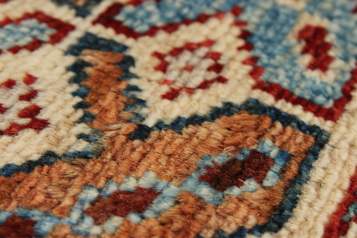 10x10 Gray and Ivory Kazak Tribal Rug