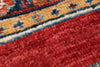 5x8 Multicolor and Red Turkish Tribal Rug