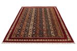 5x8 Multicolor and Red Turkish Tribal Rug