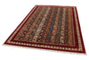 5x8 Multicolor and Red Turkish Tribal Rug