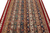 5x8 Multicolor and Red Turkish Tribal Rug