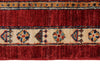 5x8 Multicolor and Red Turkish Tribal Rug