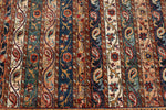 5x8 Multicolor and Red Turkish Tribal Rug