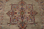 6x9 Light Camel and Multicolor Persian Rug