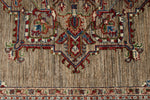6x9 Light Camel and Multicolor Persian Rug