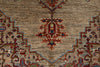 6x9 Light Camel and Multicolor Persian Rug