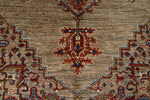 6x9 Light Camel and Multicolor Persian Rug