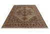 6x9 Light Camel and Multicolor Persian Rug
