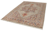 6x9 Light Camel and Multicolor Persian Rug