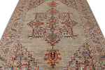 6x9 Light Camel and Multicolor Persian Rug