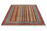 5x6 Multicolor and Gray Turkish Tribal Rug