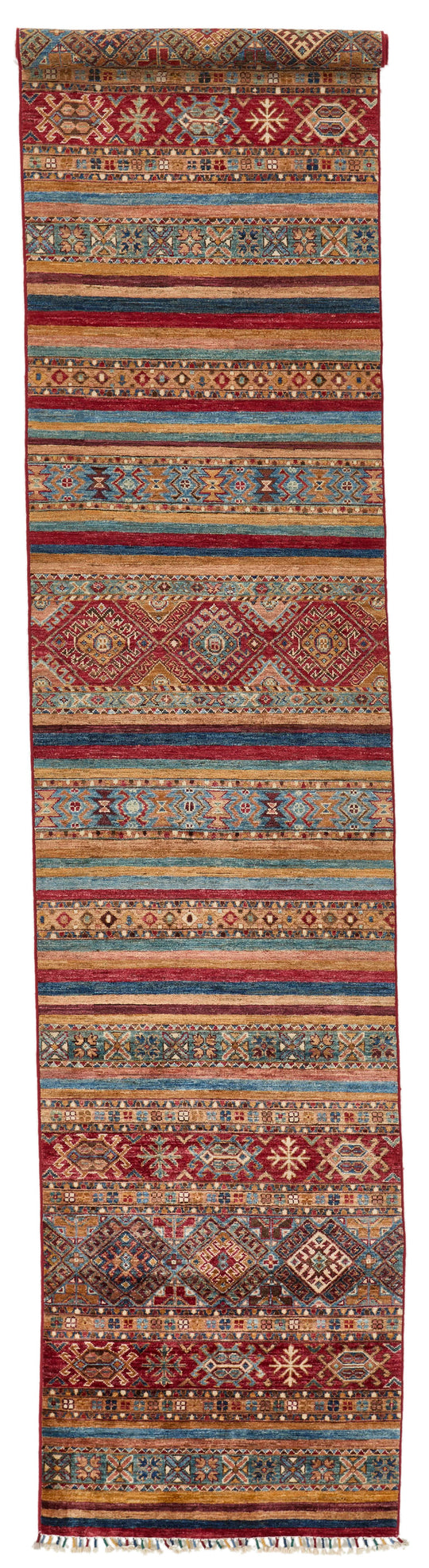 3x13 Red and Multicolor Tribal Runner