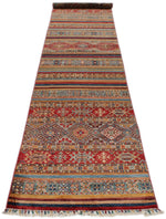 3x13 Red and Multicolor Tribal Runner