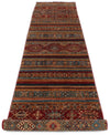3x13 Red and Multicolor Tribal Runner