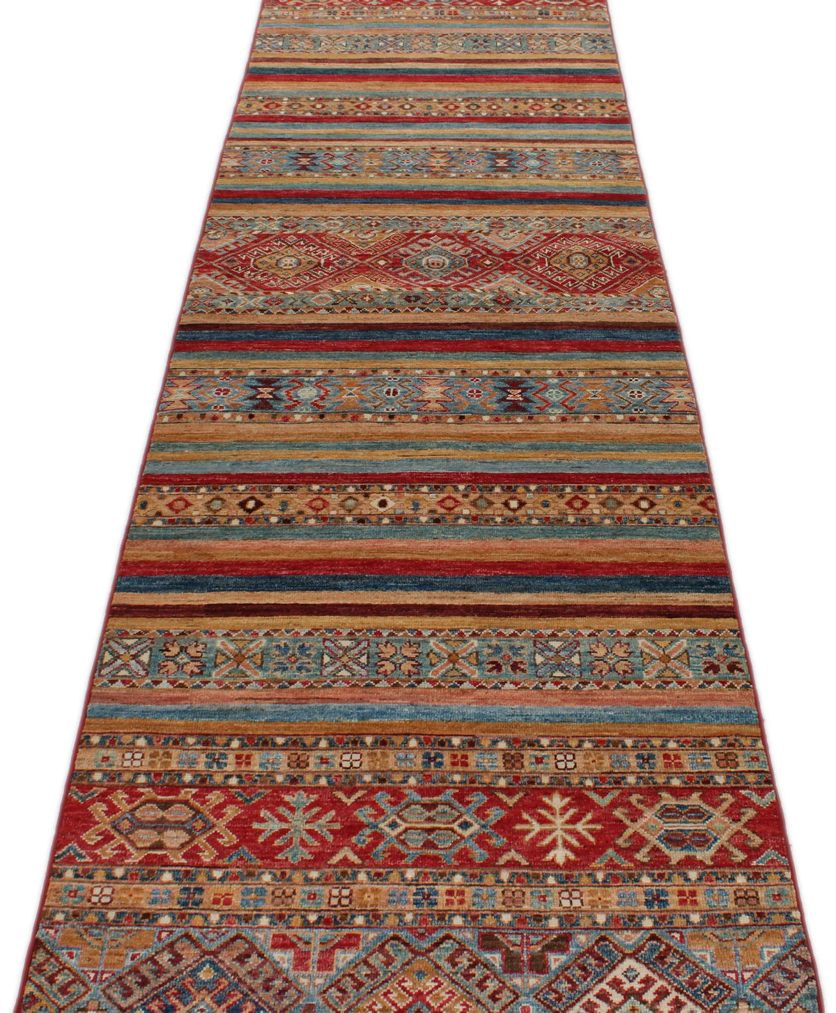 3x13 Red and Multicolor Tribal Runner