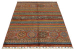 4x6 Red and Multicolor Tribal Rug