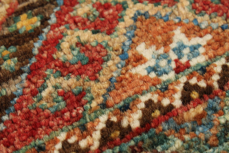 4x6 Red and Multicolor Tribal Rug