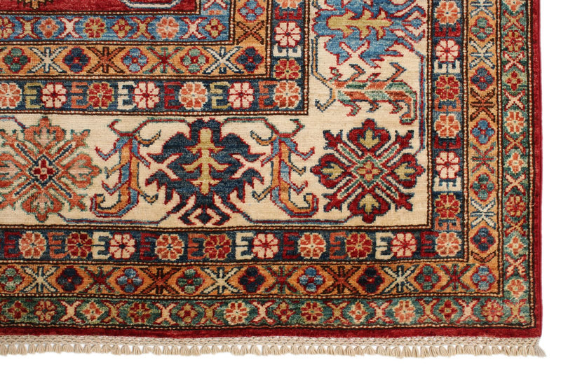 10x15 Red and Ivory Kazak Tribal Rug