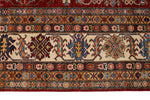 10x15 Red and Ivory Kazak Tribal Rug