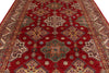 8x10 Red and Ivory Kazak Tribal Rug