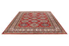 8x10 Red and Ivory Kazak Tribal Rug