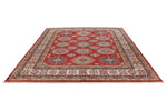 8x10 Red and Ivory Kazak Tribal Rug