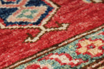 8x10 Red and Ivory Kazak Tribal Rug