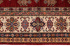 9x13 Red and Ivory Kazak Tribal Rug