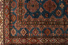 9x12 Light Blue and Ivory Kazak Tribal Rug