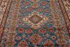 9x12 Light Blue and Ivory Kazak Tribal Rug