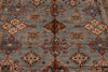 10x13 Gray and Light Blue Kazak Tribal Rug