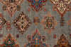 10x13 Gray and Light Blue Kazak Tribal Rug