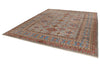 10x13 Gray and Light Blue Kazak Tribal Rug