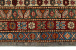 10x13 Gray and Light Blue Kazak Tribal Rug