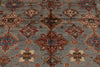 10x13 Gray and Light Blue Kazak Tribal Rug