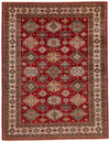 9x11 Red and Ivory Kazak Tribal Rug