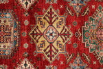 9x11 Red and Ivory Kazak Tribal Rug