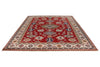 8x10 Red and Ivory Kazak Tribal Rug