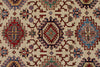 6x10 Ivory and Red Kazak Tribal Rug