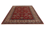 7x10 Red and Ivory Kazak Tribal Rug