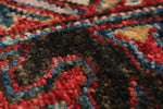 7x9 Brown and Multicolor Kazak Tribal Rug