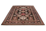 7x9 Brown and Multicolor Kazak Tribal Rug