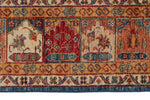 7x10 Navy and Multicolor Persian Rug