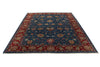 7x10 Navy and Red Anatolian Traditional Rug