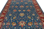 7x10 Navy and Red Anatolian Traditional Rug