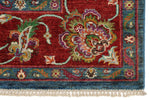 7x10 Navy and Red Anatolian Traditional Rug