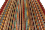 7x10 Red and Multicolor Turkish Tribal Rug