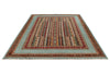 7x9 Multicolor and Light Blue Turkish Tribal Rug