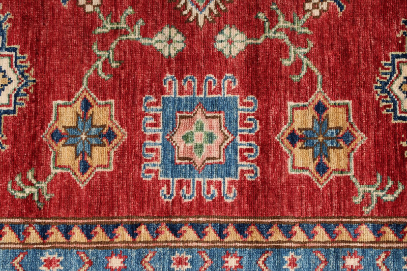 6x8 Red and Ivory Anatolian Traditional Rug