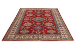 6x8 Red and Ivory Anatolian Traditional Rug